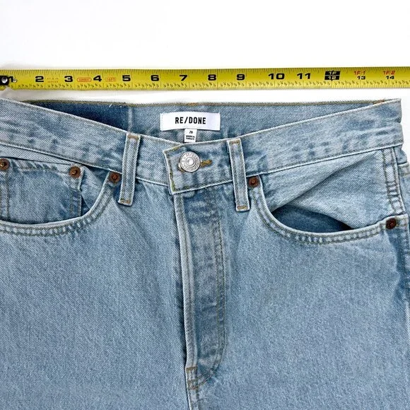 Re/Done 90s High-Rise Loose Jeans NWOT Button Fly Rigid Denim Sz 28 - Picture 3 of 10